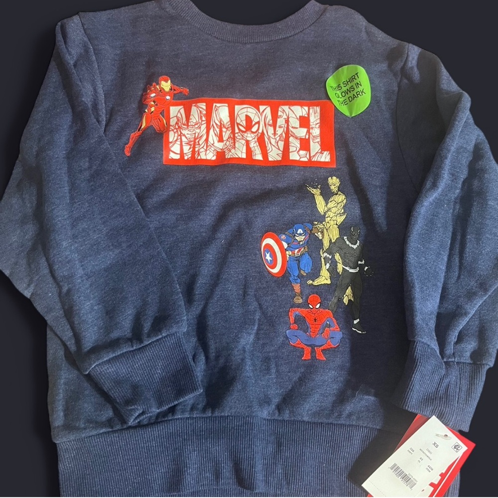 Marvel Kids Sweatshirt - Blue with Red and Yellow Accents